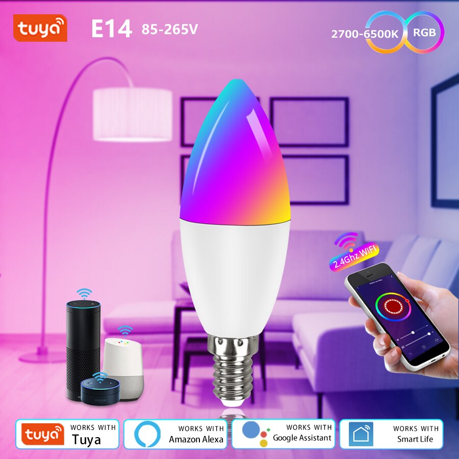 Tuya Ʈ LED ,  E14 LED , RGB CW..